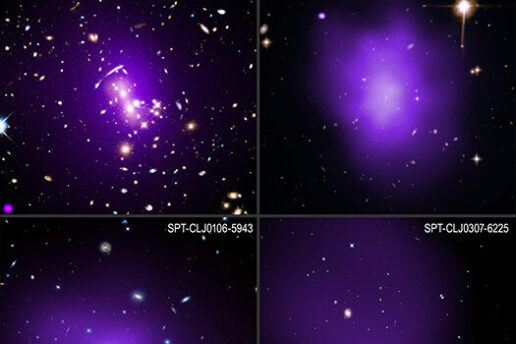 Composite of 4 images of SPT Clusters