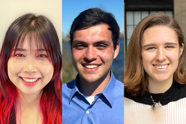 headshots of 2024 Fulbright winners: April Cheng, Ryan McTigue, and Olivia Rosenstein